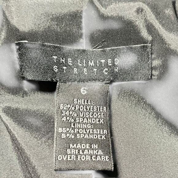 The Limited Black White Pinstripe Blazer Women’s Size 6 Two Button Stretch Lined - Picture 6 of 9